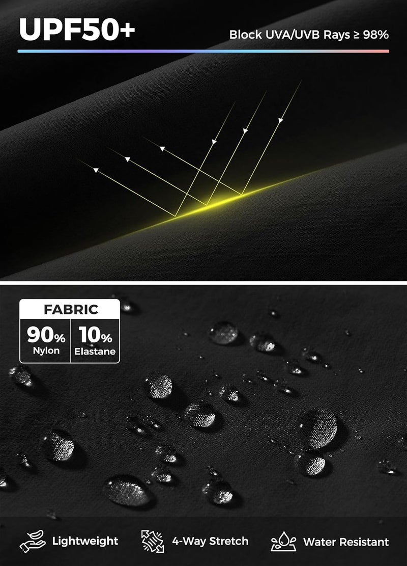 Willit Women's Golf Hiking Shorts 9" Quick Dry Athletic Long Casual Summer Shorts Zipper Pockets Water Resistant Lightweight - Image 4